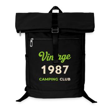 Vintage 1987 – Camping Club Retro Birth Year - Laptop Backpack - black - Front