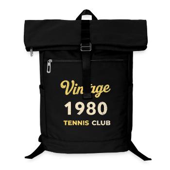 Cadeau d’anniversaire rétro vintage du club de tennis des années 1980 - Sac à dos ordinateur - noir - Devant