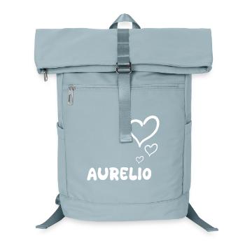 Aurelio als Name - Laptop-Rucksack  - Eisblau - Vorne