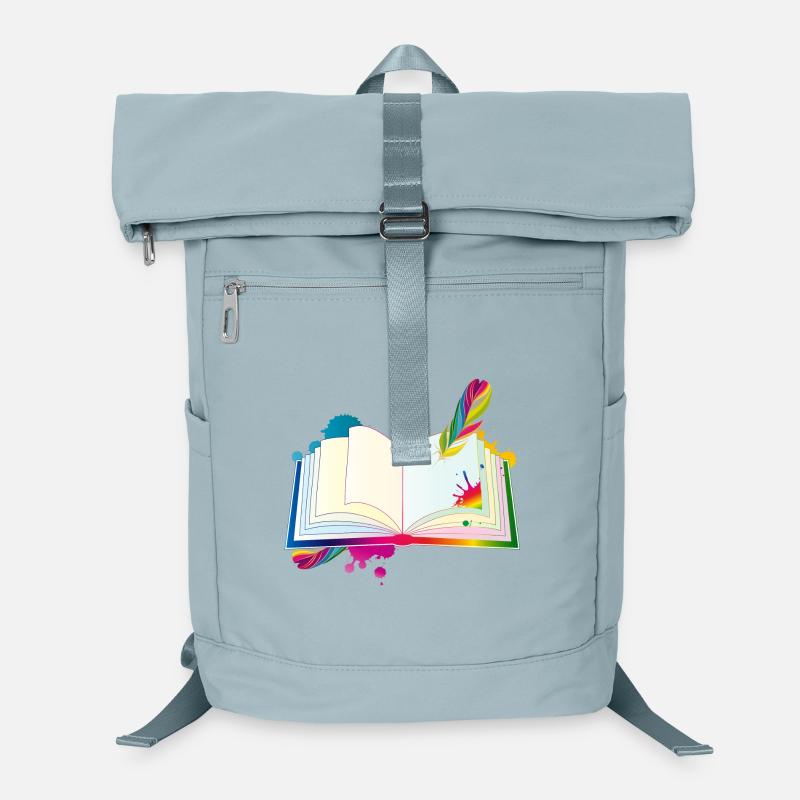 journal hétéroclite avec plume et blobs Sac à dos ordinateur