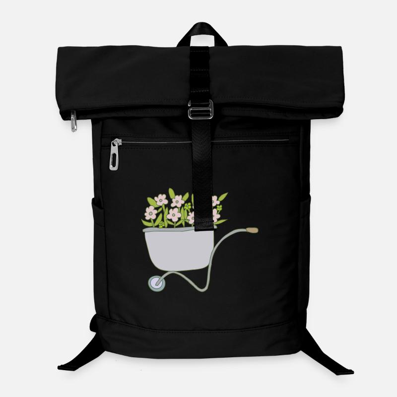Wheelbarrows Flowers Laptop Backpack