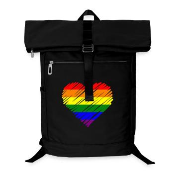 Rainbow Pride Heart - Laptop Backpack - black - Front
