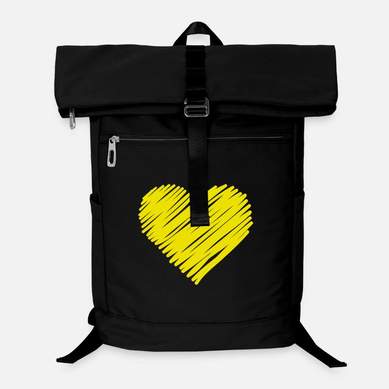 Neon Herz Skizze Laptop-Rucksack 