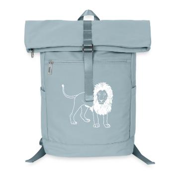 Lineart du lion - Sac à dos ordinateur - bleu glacier - Devant