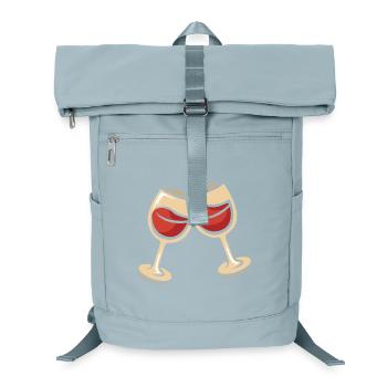 Zwei Weingläser zum Anstoßen - Laptop-Rucksack  - Eisblau - Vorne