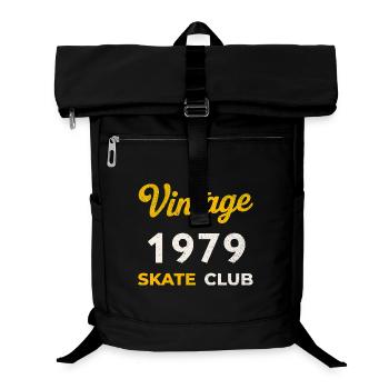 Vintage 1979 Skate Club Retro Geburtsjahr Geschenk - Laptop-Rucksack  - Schwarz - Vorne