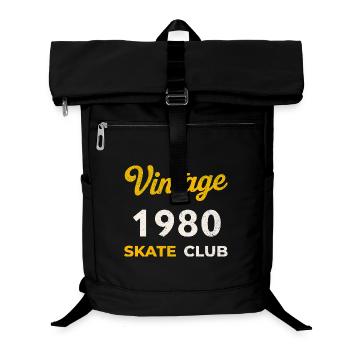 Vintage 1980's Skate Club Retro Birth Year Gift - Laptop Backpack - black - Front
