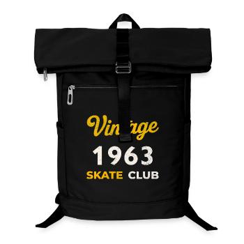 Vintage 1963 Skate Club Retro Geburtsjahr Geschenk - Laptop-Rucksack  - Schwarz - Vorne