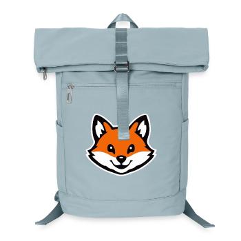 Fuchs Gesicht Sticker Cartoon - Laptop-Rucksack  - Eisblau - Vorne