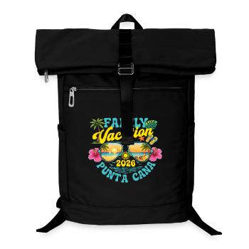 Familienurlaub Punta Cana 2026 Retro-Kreuzfahrtreise - Laptop-Rucksack  - Schwarz - Vorne
