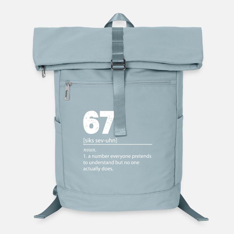 67 - Siebenundsechzig Nummer 67 Meme Sechs Sieben. Laptop-Rucksack 