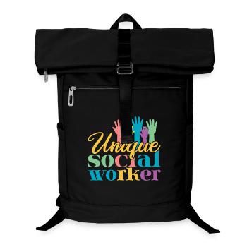 Social Worker Quote Unique Social Work - Laptop Backpack - black - Front