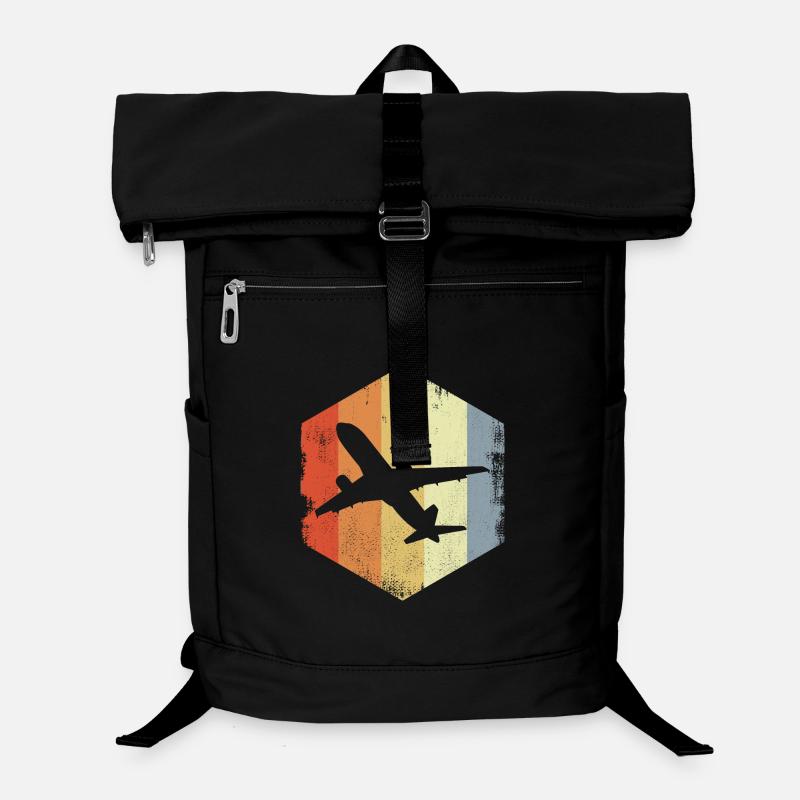 Vintage Düsenflugzeug Laptop-Rucksack 