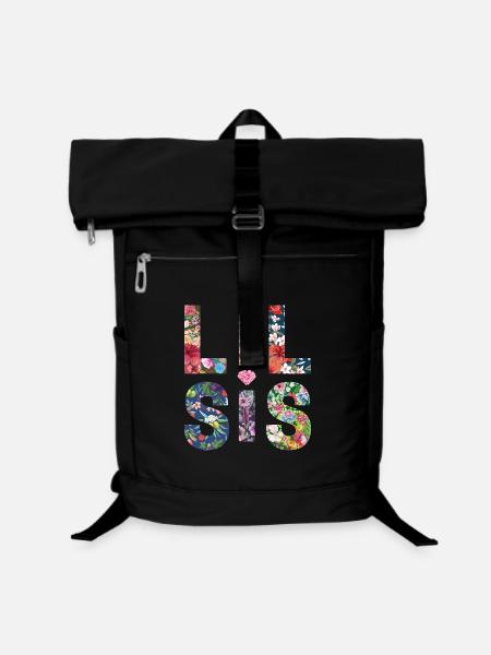 LIL SIS - Sister - Little Sister - Partner Look - Laptop Backpack - black