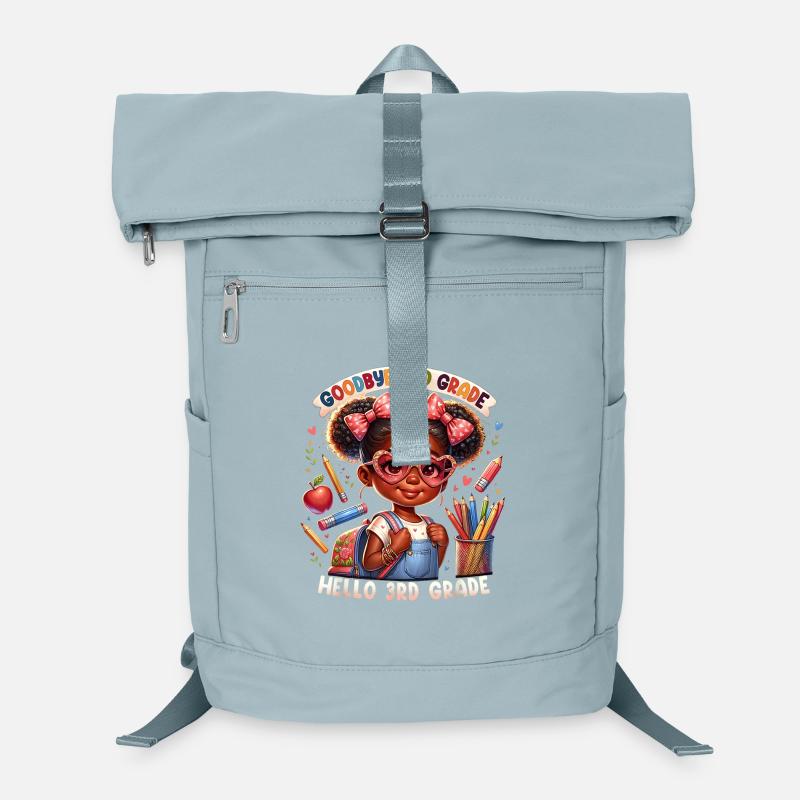 Auf Wiedersehen 2. Klasse Cartoon Mädchen Laptop-Rucksack 