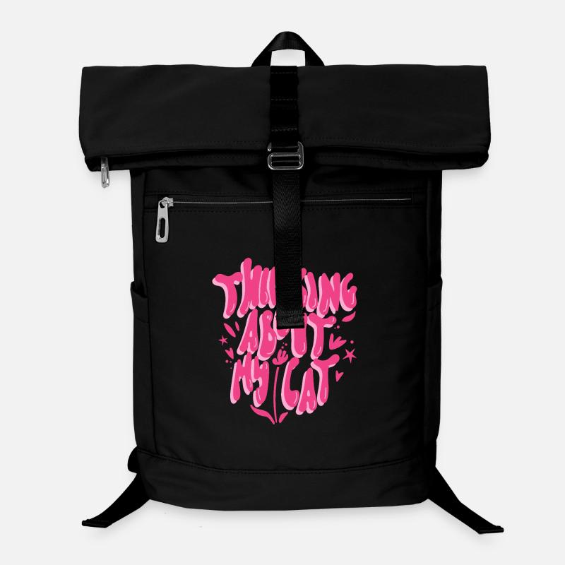 Thinking About My Cat – Love for Cats Laptop Backpack