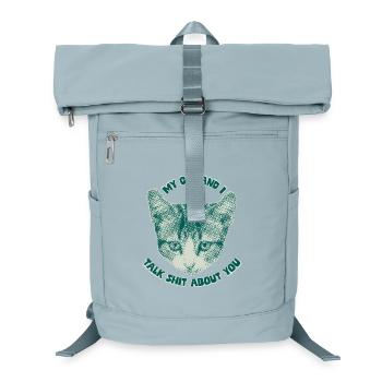 Sassy Cat Talk – Funny Cat Theme - Laptop Backpack - ice blue - Front