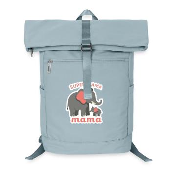 Super Elephant Mom - Laptop Backpack - ice blue - Front