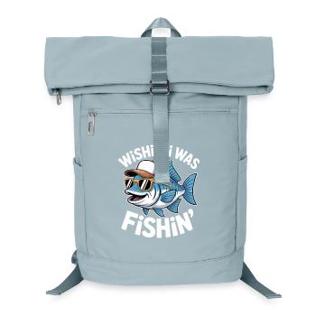 Poisson humoristique avec lunettes de soleil et casquette - Sac à dos ordinateur - bleu glacier - Devant