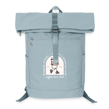 Funny coffee and running lovers run club - Laptop Backpack - ice blue - Front