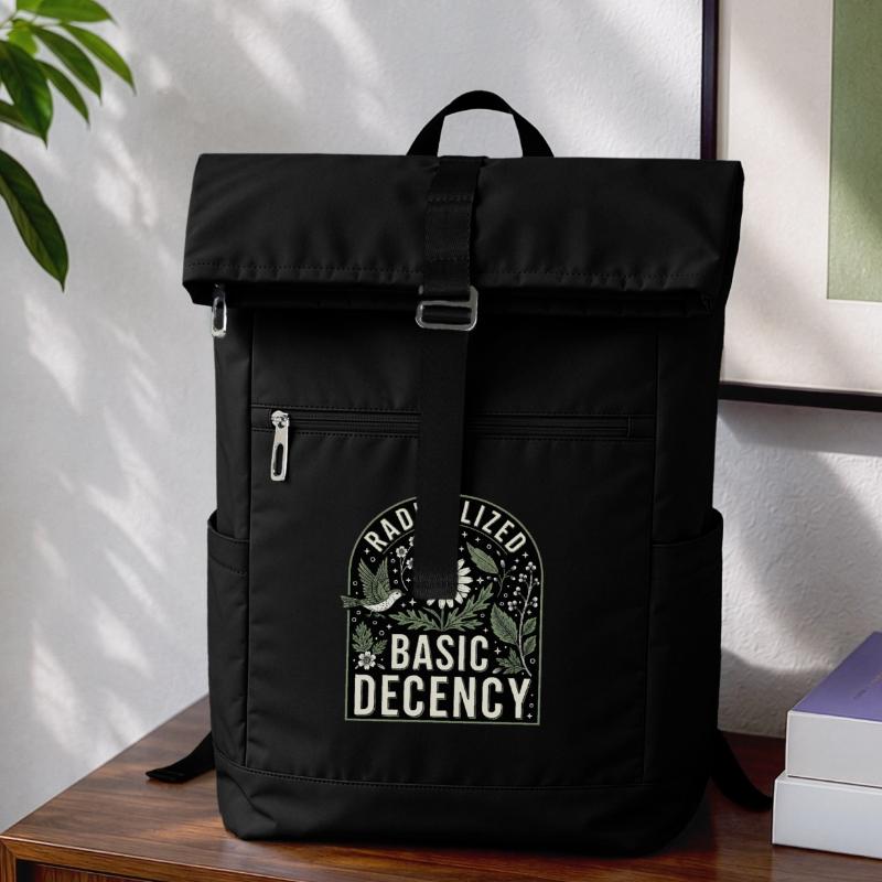 Radicalized by Basic Decency Statement Shirt Laptop-Rucksack 