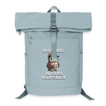Müde Eule für Kaffee Fans Morgenmuffel Sticker - Laptop-Rucksack  - Eisblau - Vorne