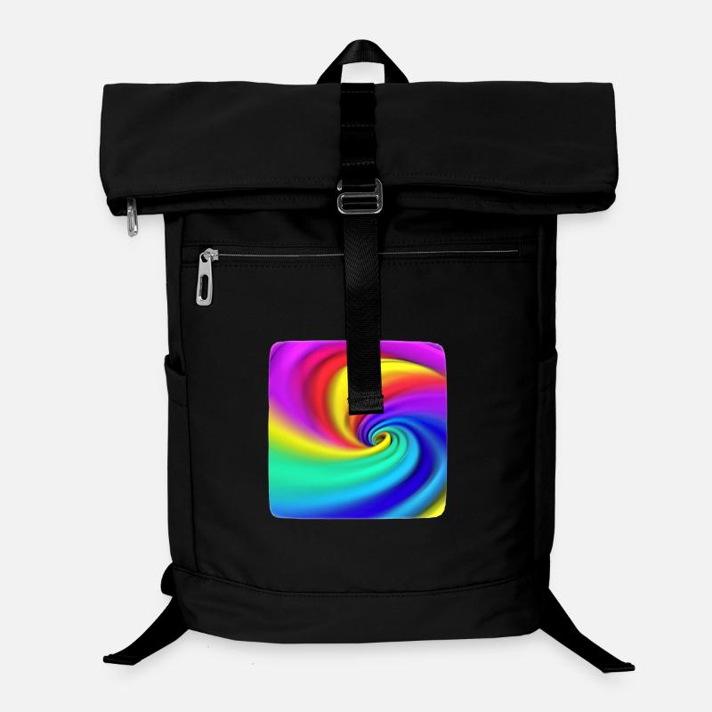 Regenbogenwirbel Farbenspiel Laptop-Rucksack 