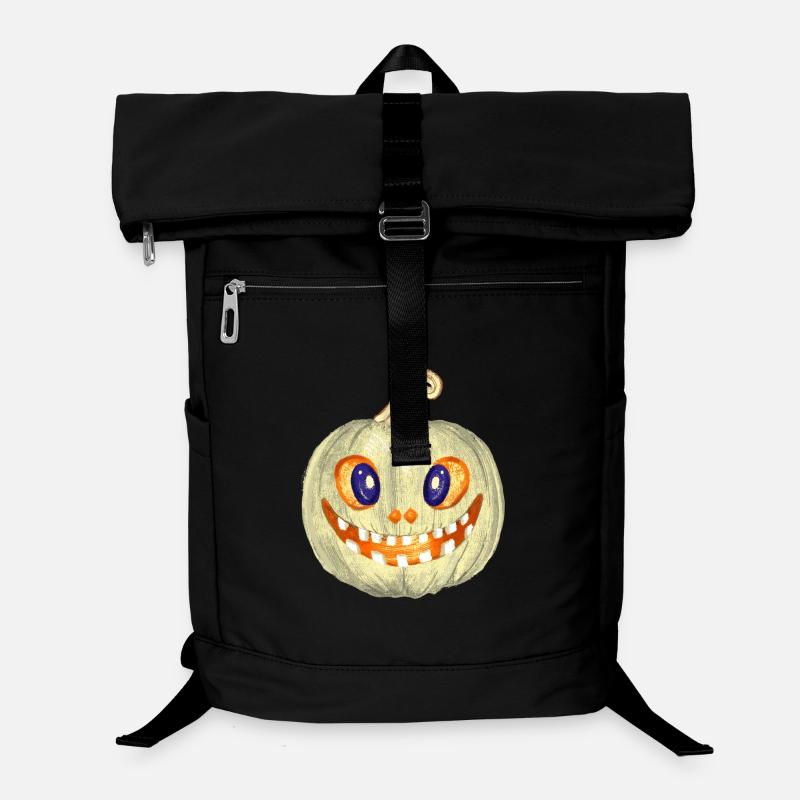 Leuchtende Kürbis Illustration Laptop-Rucksack 