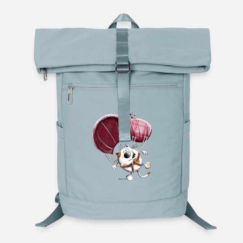 Abenteuer Katze Als Fallschirmspringer  Laptop-Rucksack 