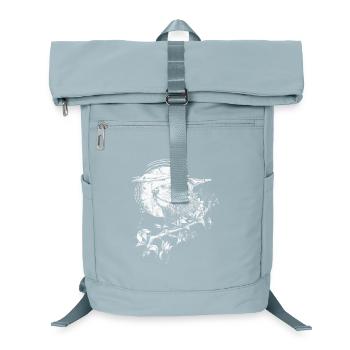 Frettchen auf dem Hintergrund des Mondes - Laptop-Rucksack  - Eisblau - Vorne