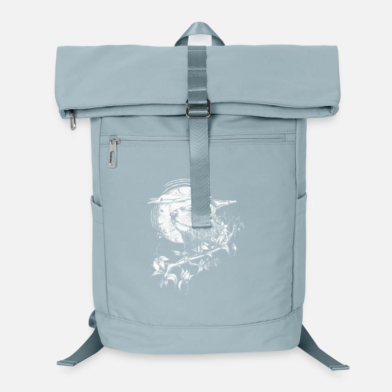 Frettchen auf dem Hintergrund des Mondes Laptop-Rucksack 