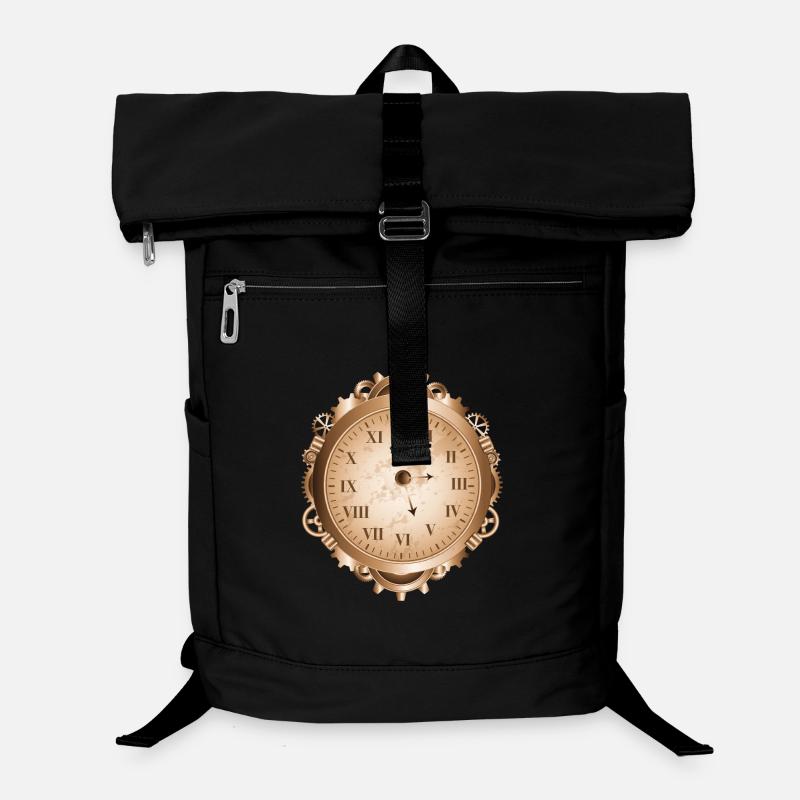 Steampunk Uhr im antiken Look mit Zahnräder Laptop-Rucksack 