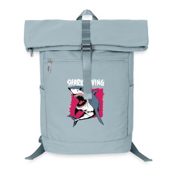 Shark Diving | Shark Diving - Laptop Backpack - ice blue - Front