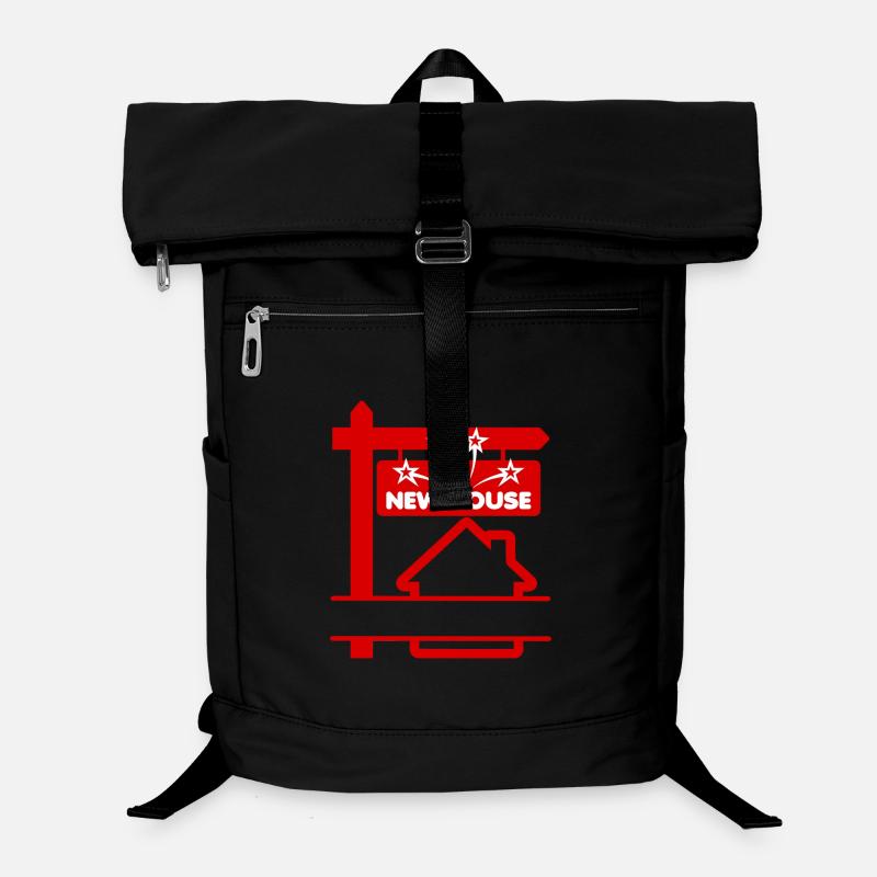 Agent immobilier nouvelle maison rouge logo Sac à dos ordinateur