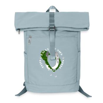 Nature-inspired horseshoe with clover - Laptop Backpack - ice blue - Front