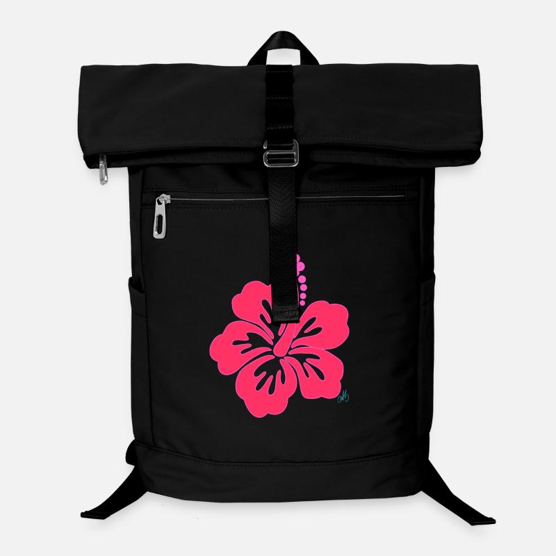 Fleur Hibiscus tropical Rose Éclatant Sac à dos ordinateur