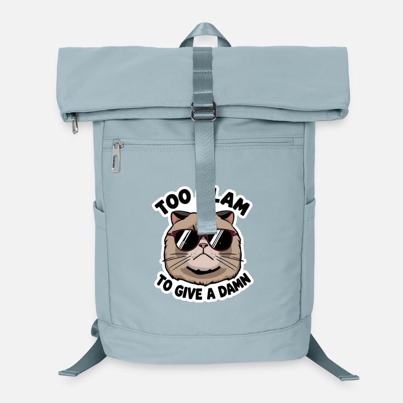 Cool Cat Too Glam To Give A Damn Laptop Backpack