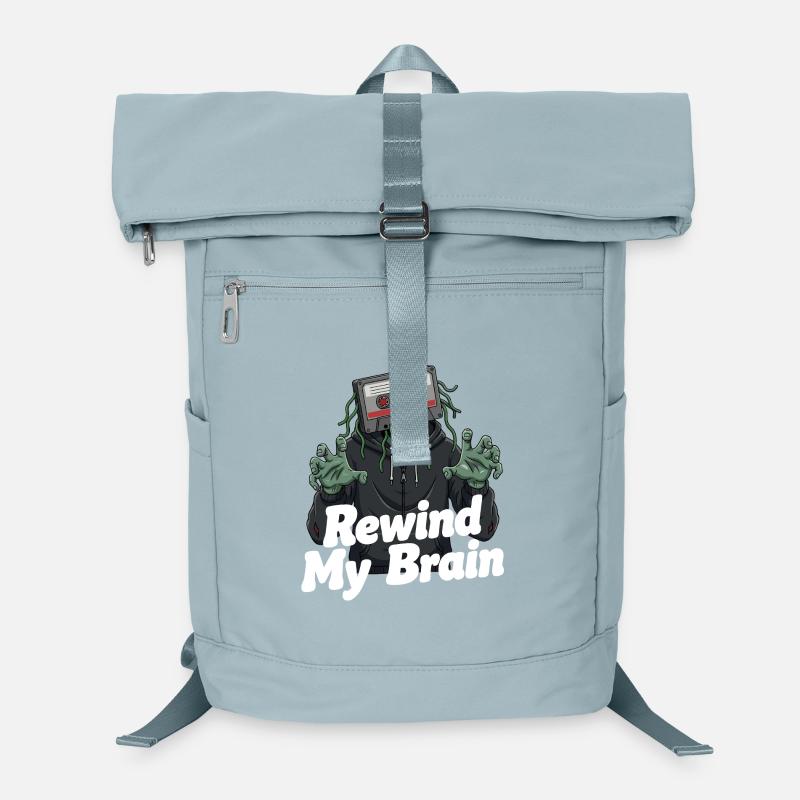 Rewind My Brain Zombie Illustration Laptop-Rucksack 