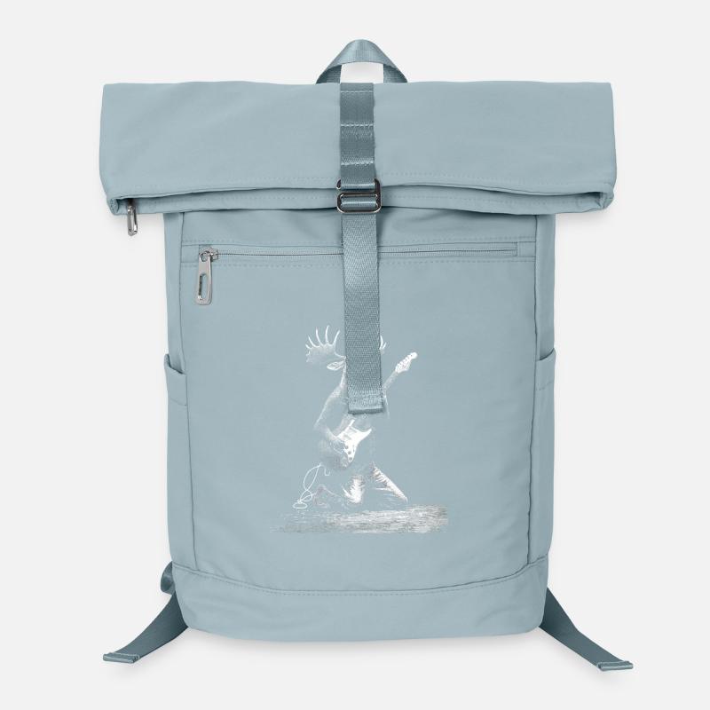 Rockender Elch mit E-Gitarre Geschenk Musikfans Laptop-Rucksack 