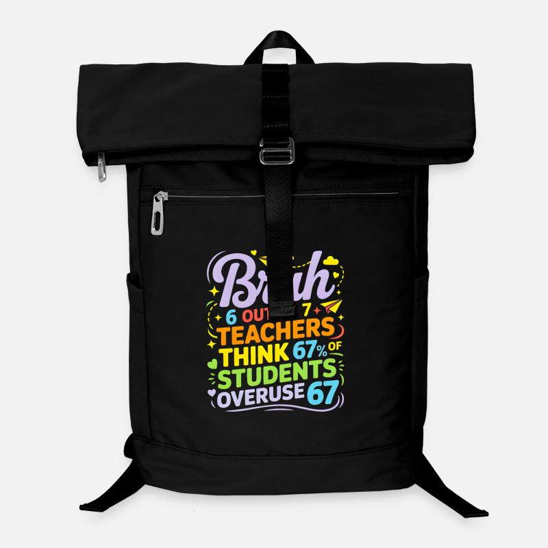 Bruh - Six Seven 6 7 Meme Fun Design Laptop Backpack