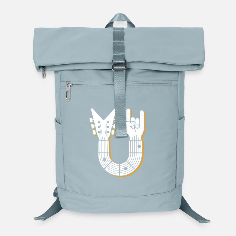 Rock Hand Guitar Emblem Laptop Backpack