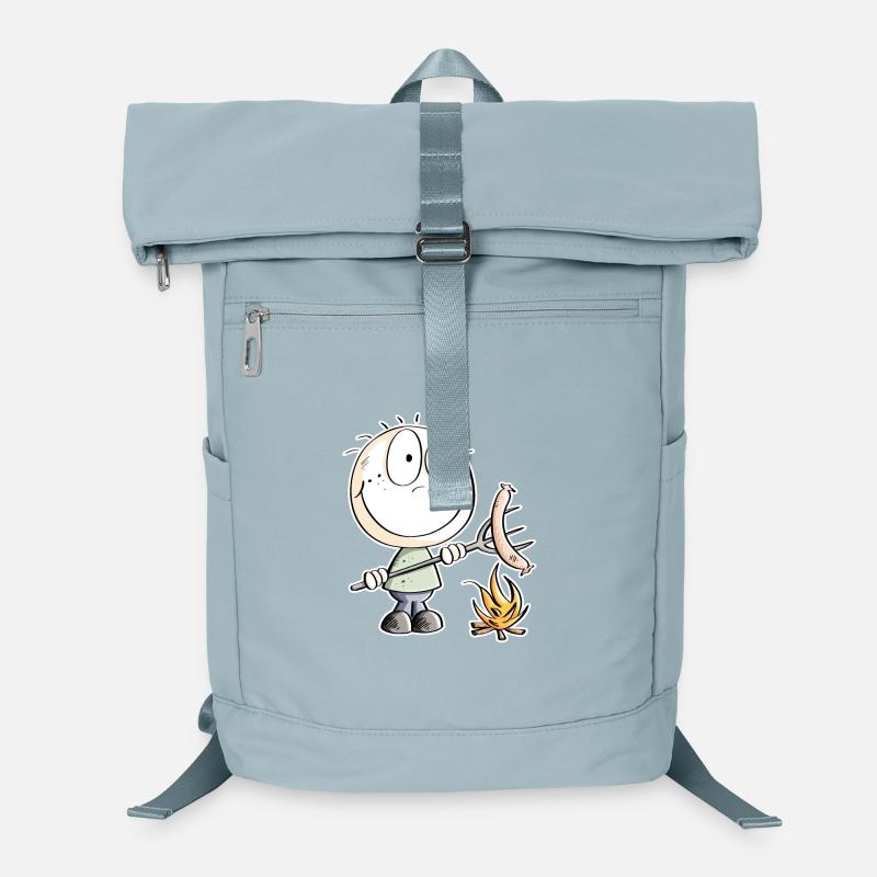 Lustiges Wurst Grillen Strichmännchen Laptop-Rucksack 