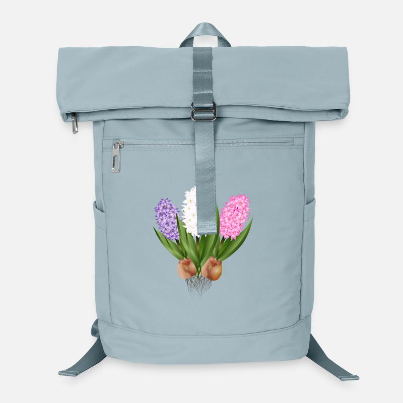 Jacinthes dessinées à la main Sac à dos ordinateur