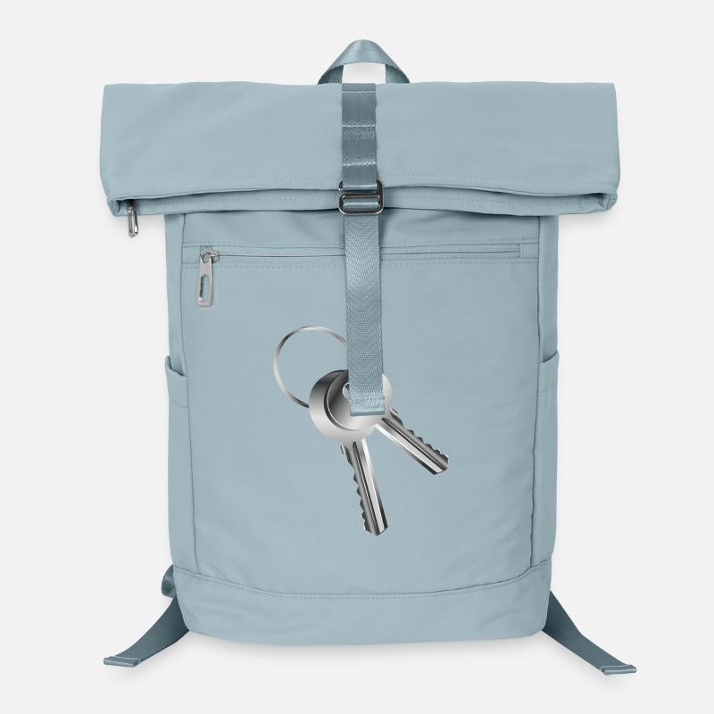 zwei silberfarbene Schlüssel mit Symbolcharakter Laptop-Rucksack 