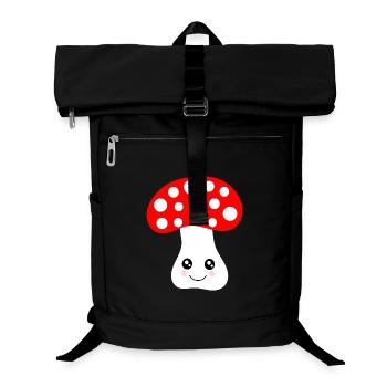 Kawaii, mushroom, toadstool - Laptop Backpack - black - Front