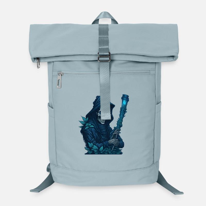 Sensenmann mit Gras Pfeife Laptop-Rucksack 