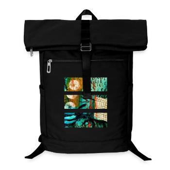 Paysage abstrait aux couleurs vives - Sac à dos ordinateur - noir - Devant