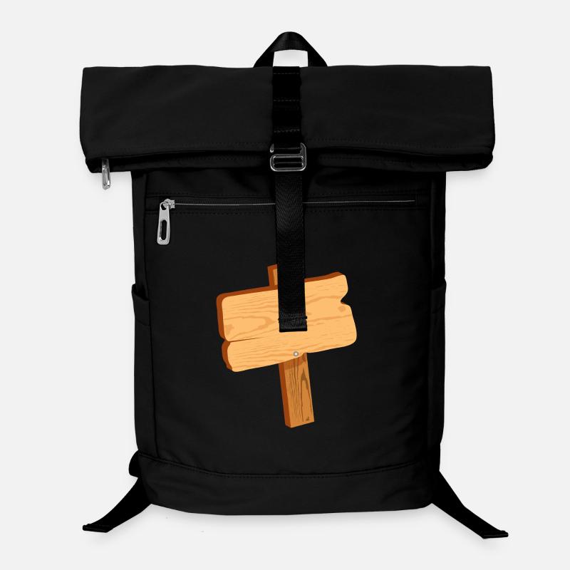 Rustic sign in wood look without text Laptop Backpack