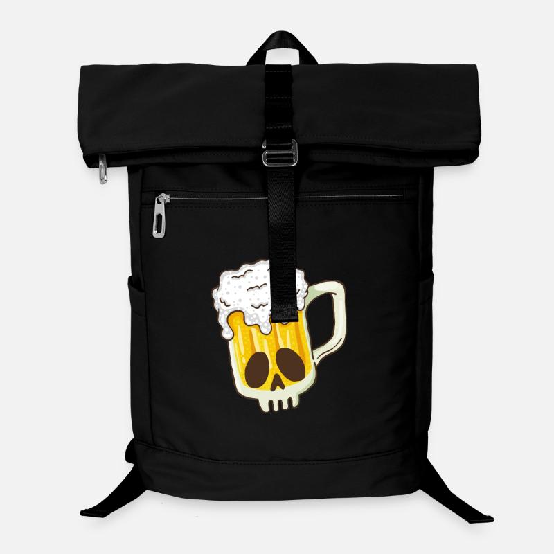 Crâne et bière Sac à dos ordinateur