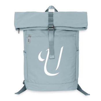 Élégant motif de lettre U avec forme dynamique - Sac à dos ordinateur - bleu glacier - Devant